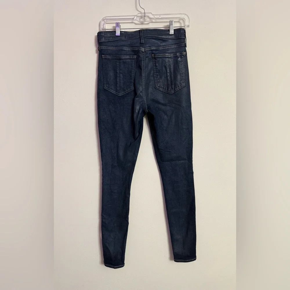 Rag & Bone Nina High Rise Skinny in Clear Coat Dark Blue Stretch Jeans 27 - Picture 6 of 6